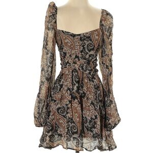 Black and Brown Paisley Dress